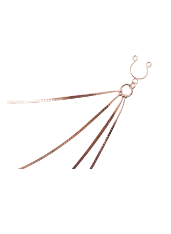 bijou pinces tétons avec 4 chainettes doré rose - SO-0188